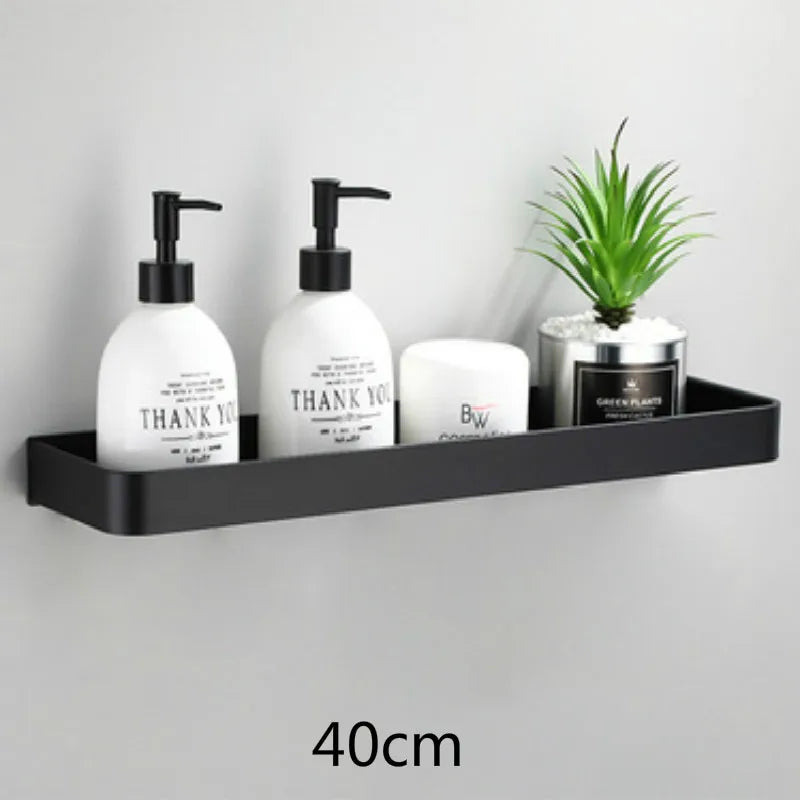 Estante de baño negro 40cm