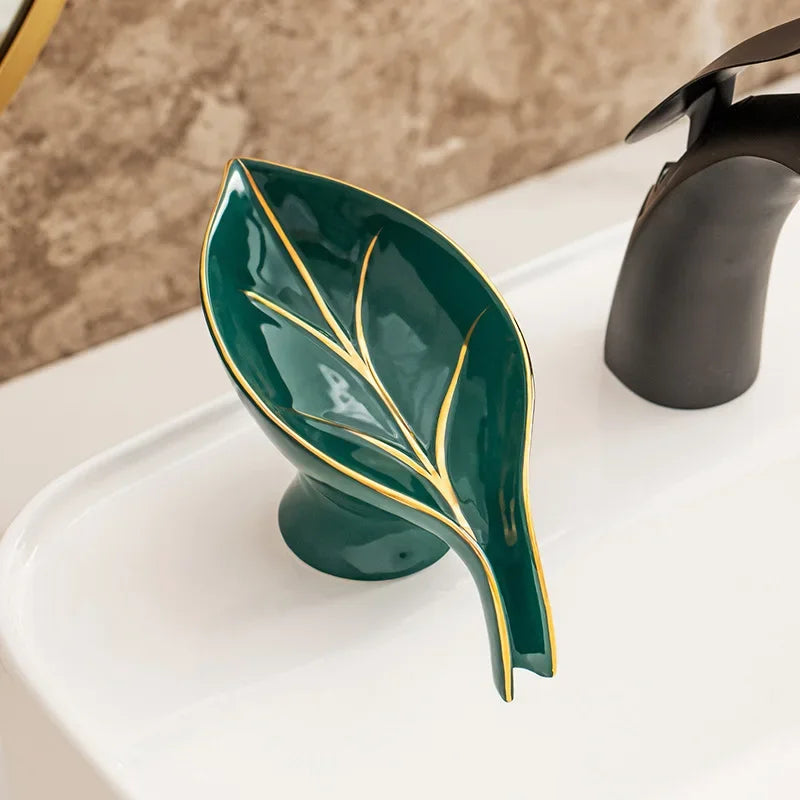 Jabonera de baño verde